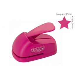 FURADOR DE EVA ESTRELA ROSA 38MM - BRW