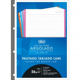 REFIL TILIFLEX P/ CADERNO ARGOLADO UNIV LUMI 96 FLS - TLIBRA