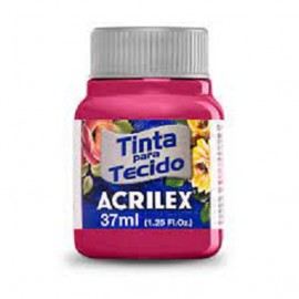 TINTA PARA TECIDO COR ROSA ESCURO 37ML - ACRILEX