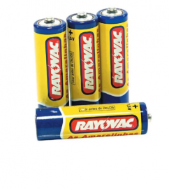 PACOTE COM 4 PILHAS ZINCO AA - RAYOVAC