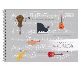 CADERNO MUSICA 1/4 48F ESPIRAL FLEXIVEL - TILIBRA