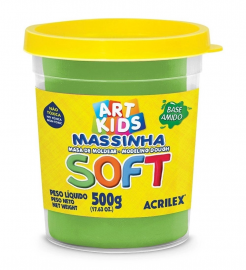 MASSA PARA MODELAR SOFT 500G VERDE - ACRILEX