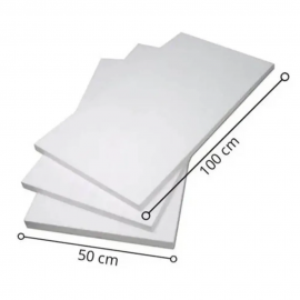 PLACA EPS ISOPOR 15MM (50X100X15MM) ANTICHAMAS  1 UN