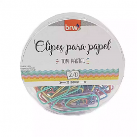 CLIPS TOM PASTEL 2/0 PARA PAPEL 50UN - BRW