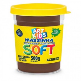 MASSA PARA MODELAR SOFT 500G CHOCOLATE - ACRILEX