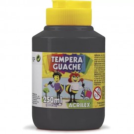 TINTA GUACHE PRETA 250ML - ACRILEX