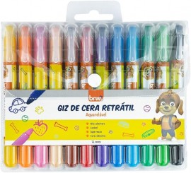 GIZ DE CERA RETRTIL BLISTER C/ 12 CORES - BRW