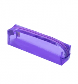 ESTOJO TRANSPARENTE 1 ZPER COLORIDO ROXO - BRW