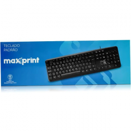 TECLADO PADRAO COM FIO USB 2.0 - MAXPRINT 