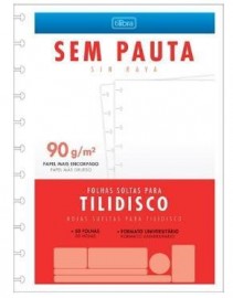 FOLHAS SOLTAS SEM PAUTA TILIDISCO 50 FOLHAS - TILIBRA