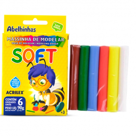 MASSINHA MODELAR SOFT 6 CORES - ACRILEX