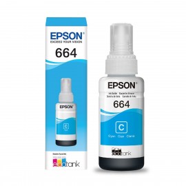 Tinta Ciano epson T664 Original para L395 L365 L220 L455 L380 L375