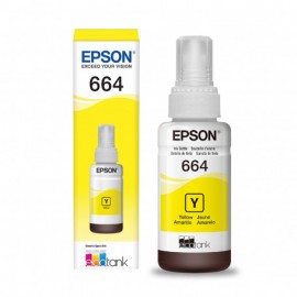 Tinta Amarela epson T664 Original para L395 L365 L220 L455 L380 L375