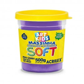 MASSA PARA MODELAR SOFT 500G VIOLETA - ACRILEX