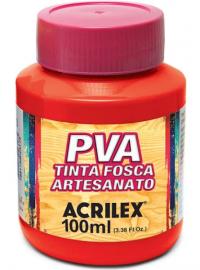 TINTA PVA 100ML. VERMELHO VIVO - ACRILEX