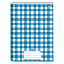 CADERNO BROCHURA XADREZ STIFF AZUL 96 FOLHAS - JANDAIA