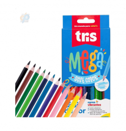 LAPIS DE COR TRIS 12 CORES MEGA SOFT COLOR