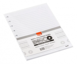 REFIL 40 FOLHAS PAUTADAS P/ CADERNO DISCO 231MM X 172MM - BRW