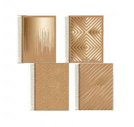 CADERNO KRAFT GOLD CAPA DURA 1 MATRIA 80 FLS SORTIDO - JANDAIA