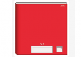 CADERNO CALIGRAFIA CAPA DURA VERMELHO STIFF 96F - JANDAIA