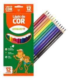 LPIS DE COR 12 CORES RESINA SEXTAVADO FLEX - LEO E LEO
