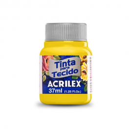 TINTA PARA TECIDO COR AMARELO OURO 37ML - ACRILEX