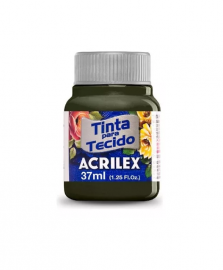 TINTA PARA TECIDO VERDE OLIVA 37ML - ACRILEX