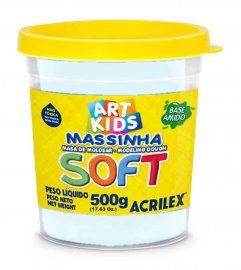 MASSA PARA MODELAR SOFT 500G BRANCO NEVE - ACRILEX