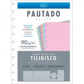 FOLHAS SOLTAS PAUTADAS TILIDISCO 50 FOLHAS - TILIBRA