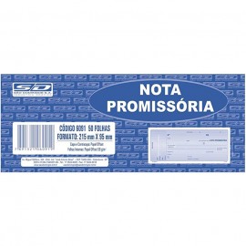 BLOCO NOTA PROMISSORIA 50FLS PEQUENA 145X65MM - SAO DOMINGOS