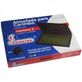 ALMOFADA PARA CARIMBO N 3 PRETA CARBRINK