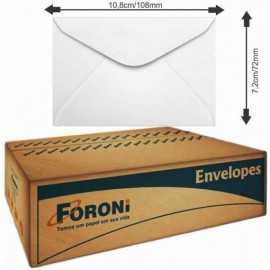 ENVELOPE VISITA 70 BRANCO 63G 72x108MM FORONI