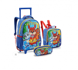 KIT INFANTIL MOCHILA, LANCHEIRA E ESTOJO DOG HEROES - SEANITE