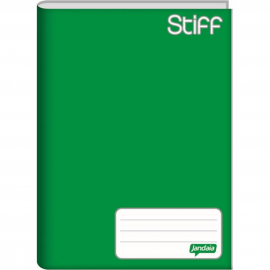 CADERNO BROCHURA 1/4 VERDE CAPA DURA 48 FOLHAS STIFF 