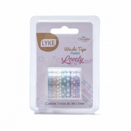 FITA ADESIVA - WASHI TAPE LOVELY BLS 7 UN - LYKE