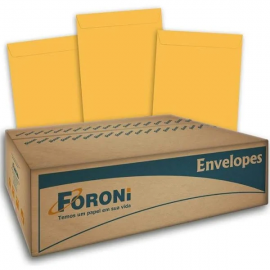 ENVELOPE SACO KRAFT OURO 26X36 CAIXA COM 250 UNID- FORONI