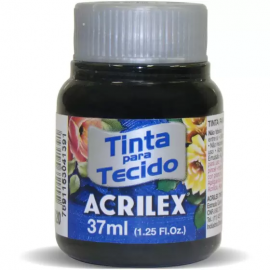 TINTA TECIDO ACRILEX 37ML PRETO