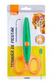 TESOURA ESCOLAR DE PICOTAR ZIG ZAG 13CM - BRW