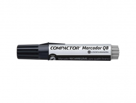 MARCADOR P/ QUADRO BRANCO RECARREGVEL PRETO - COMPACTOR